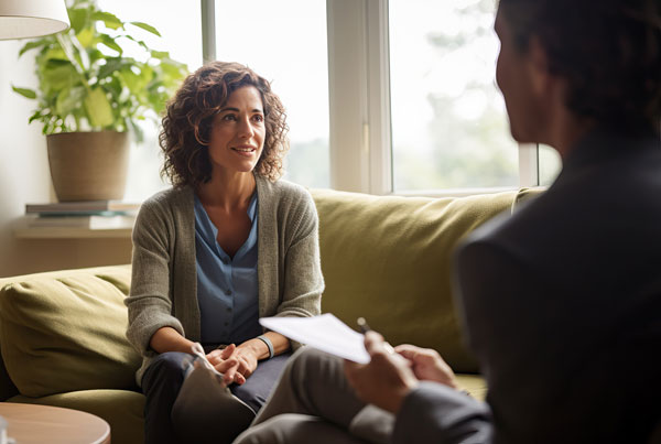 Image of two ladies in counselling session 